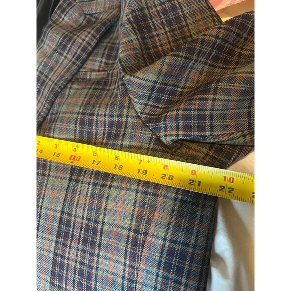 NWT Something Navy Contrast Fabric Plaid Blazer, Gray Combo, Size XXL - Picture 5 of 6
